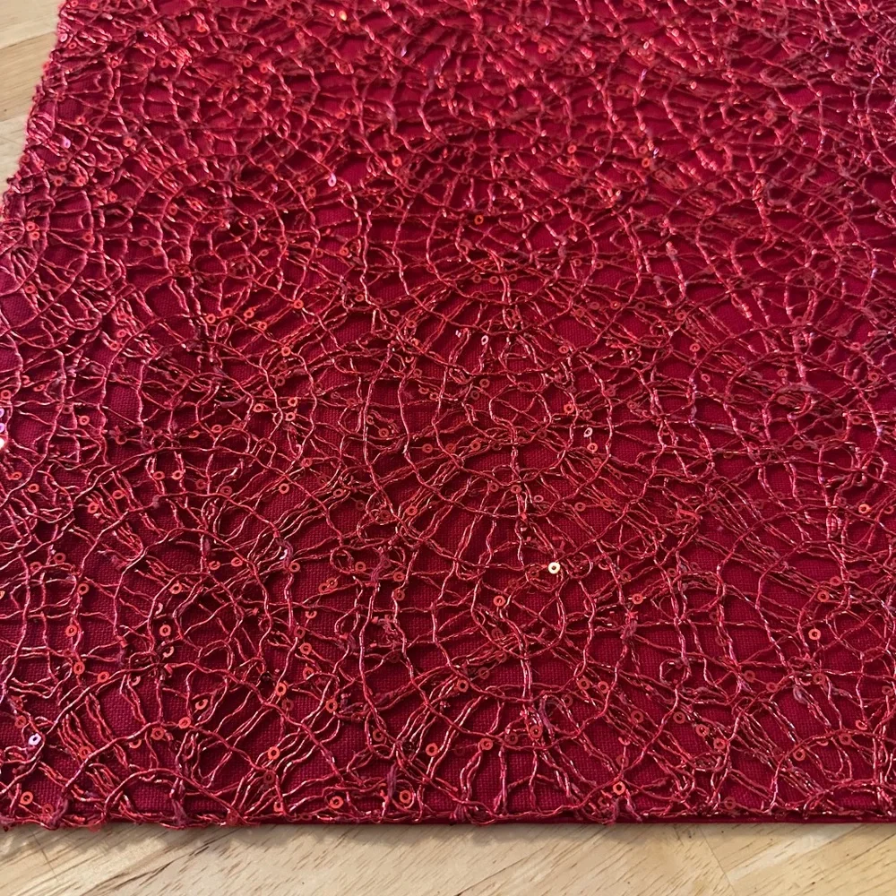Elegant Red Placemats Set